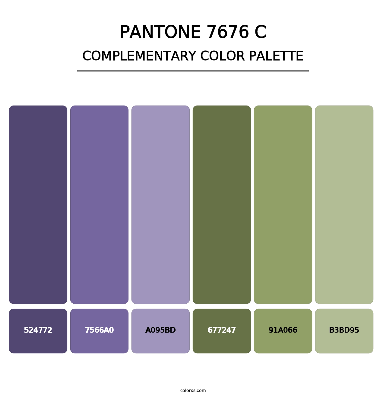 PANTONE 7676 C - Complementary Color Palette