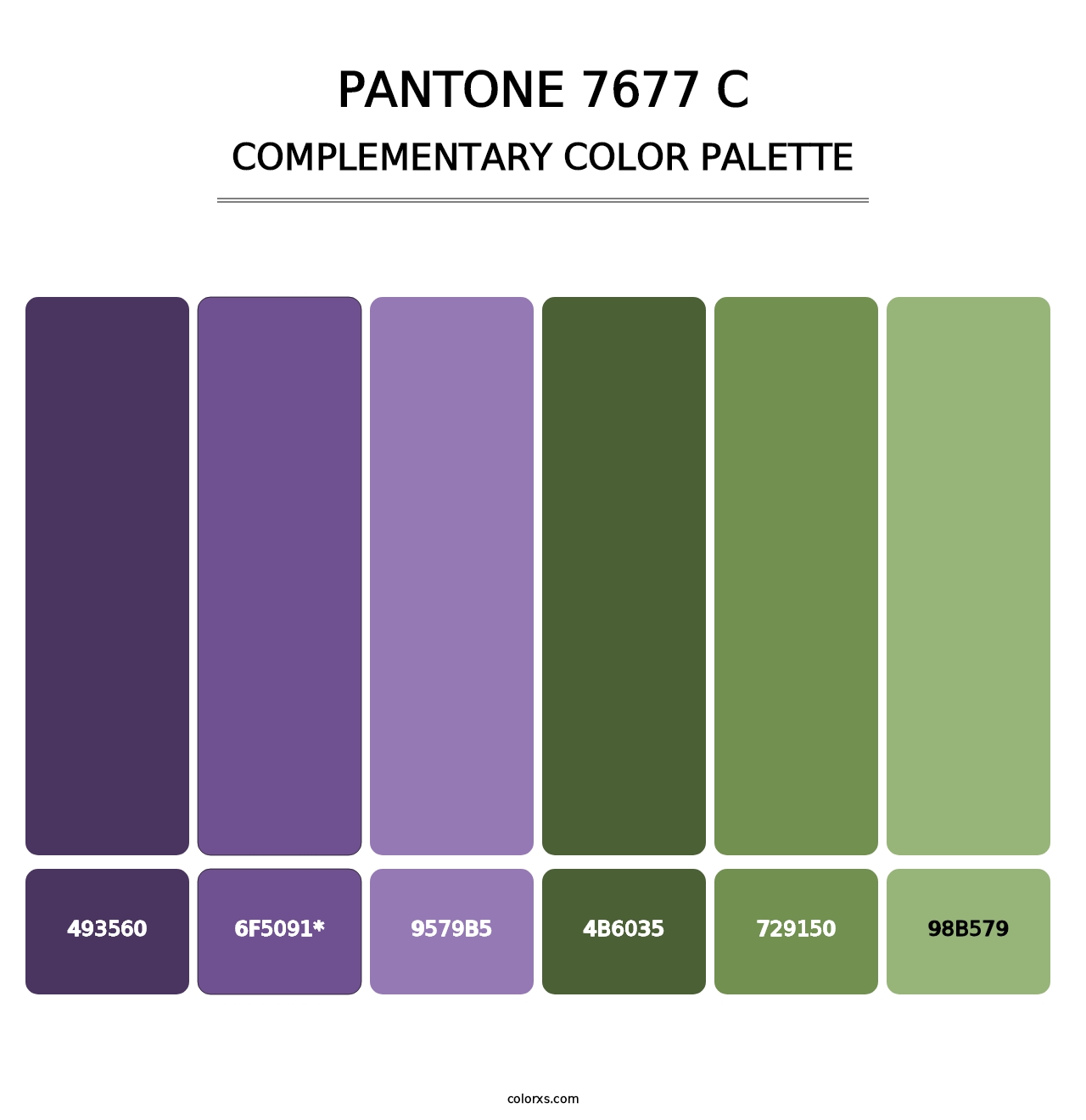 PANTONE 7677 C - Complementary Color Palette