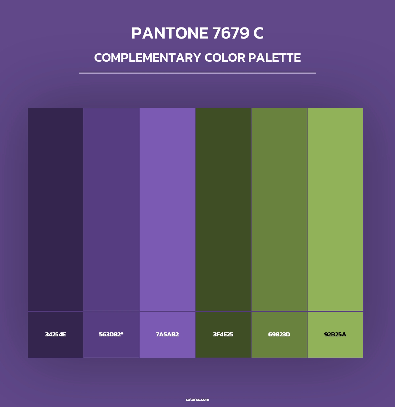 PANTONE 7679 C - Complementary Color Palette