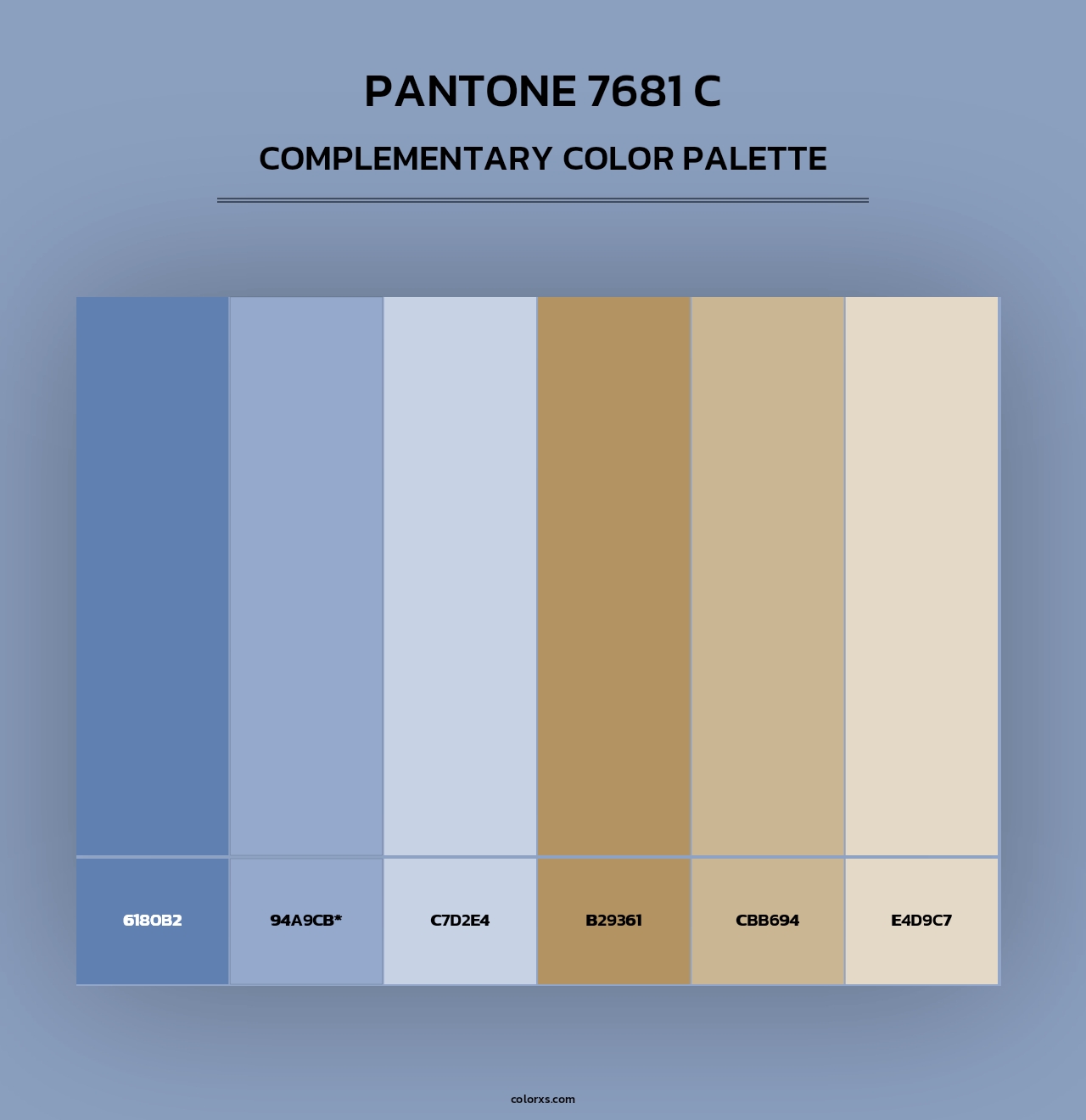 PANTONE 7681 C - Complementary Color Palette