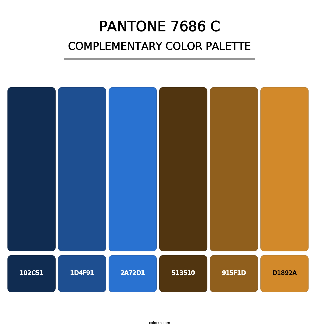 PANTONE 7686 C - Complementary Color Palette