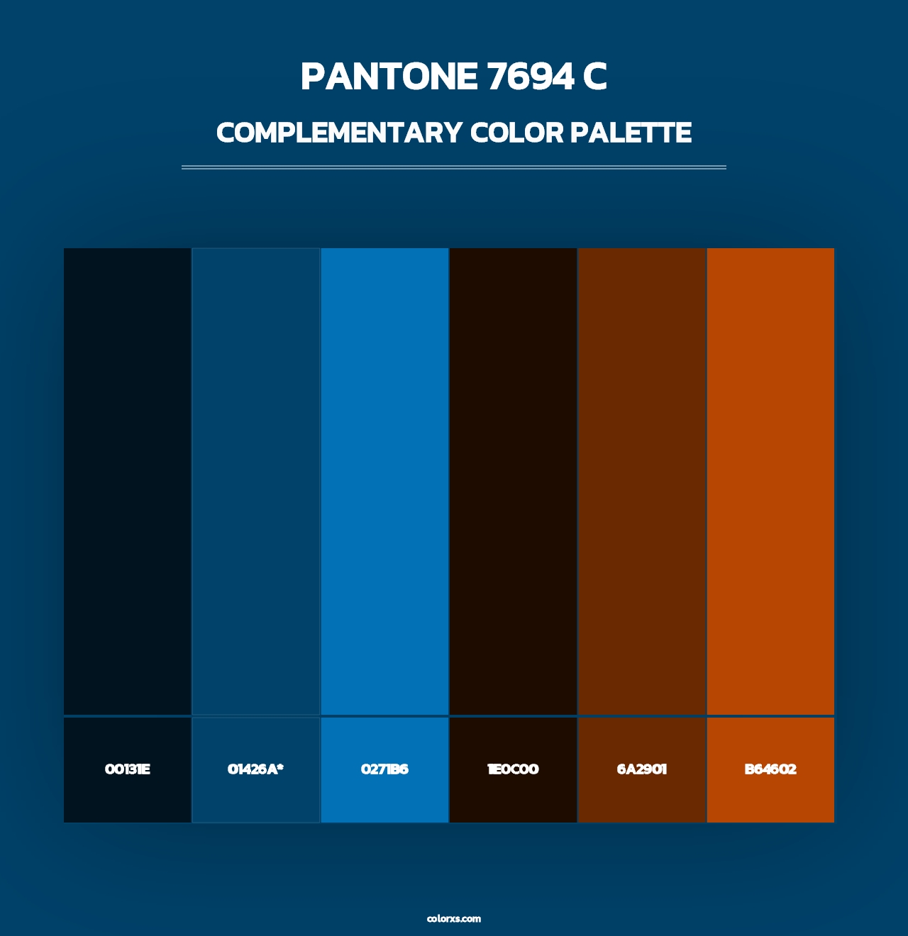 PANTONE 7694 C - Complementary Color Palette