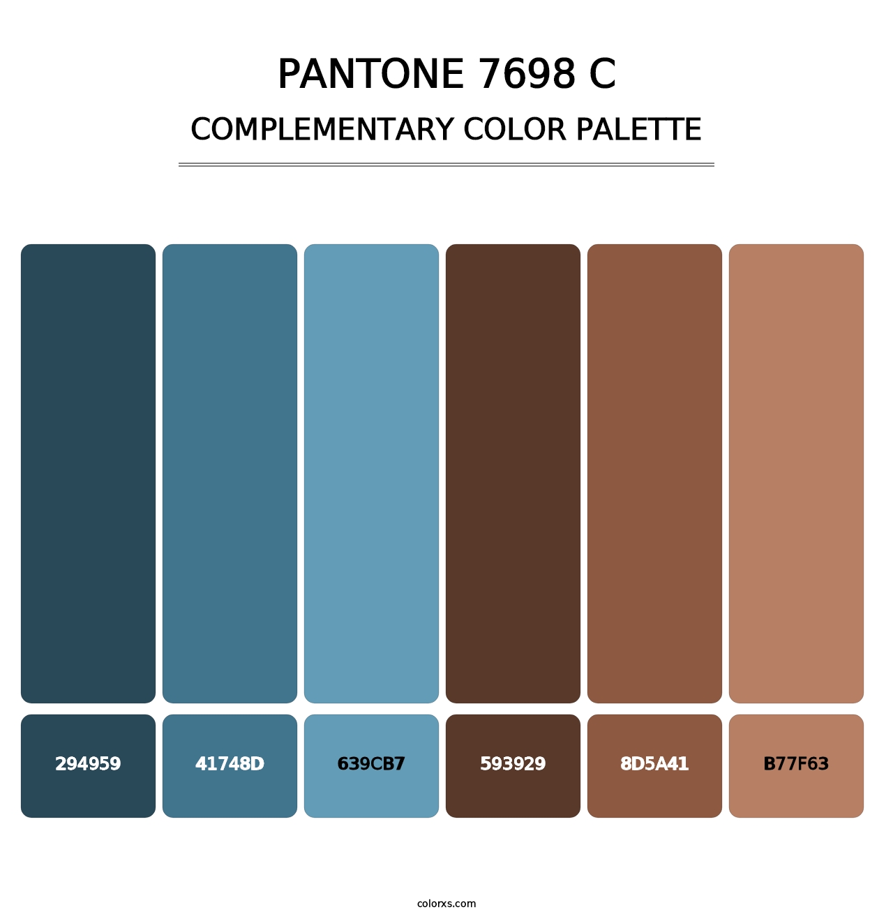 PANTONE 7698 C - Complementary Color Palette