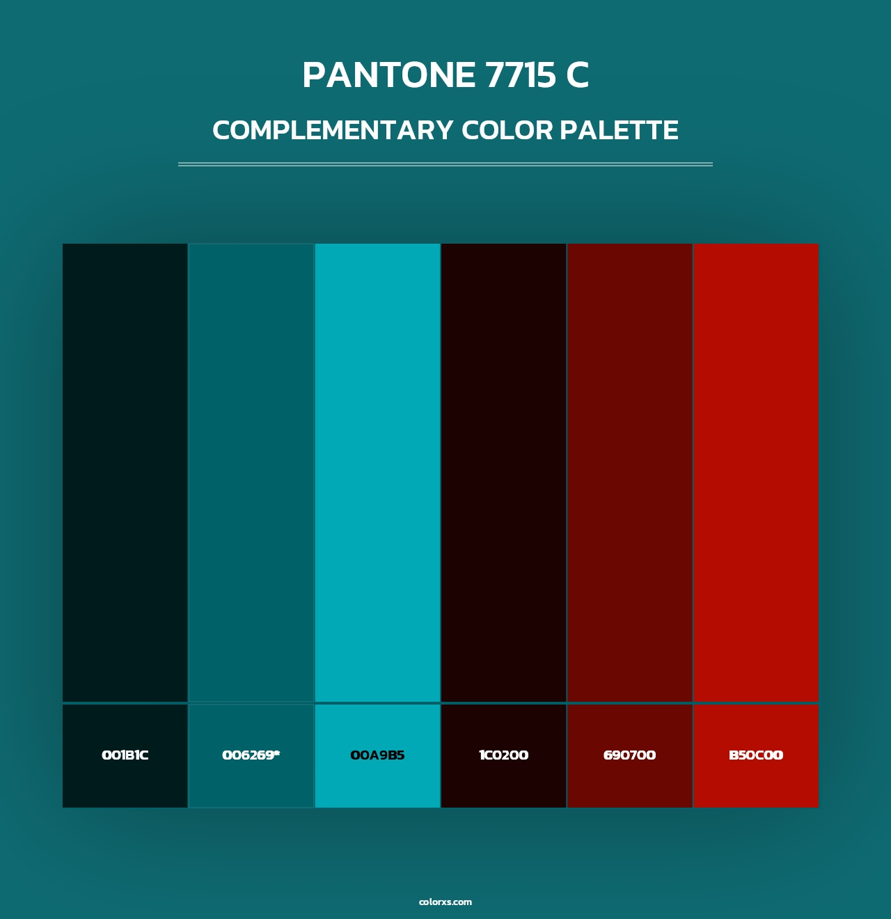 PANTONE 7715 C - Complementary Color Palette