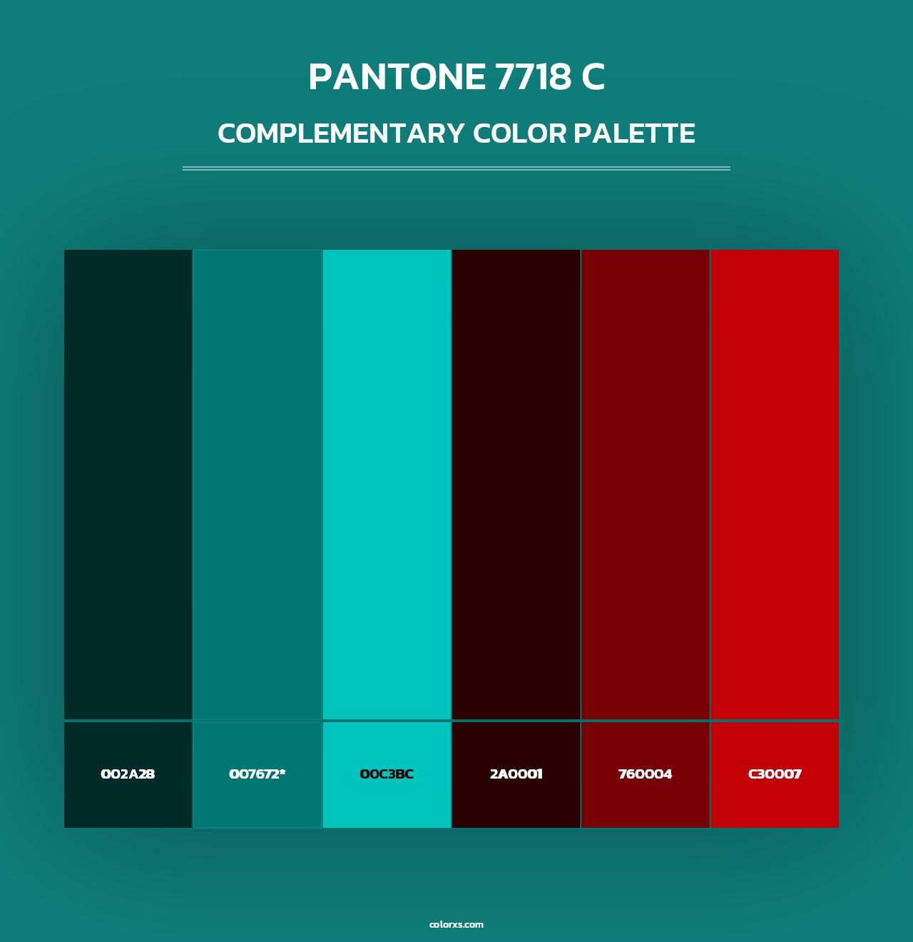 PANTONE 7718 C - Complementary Color Palette