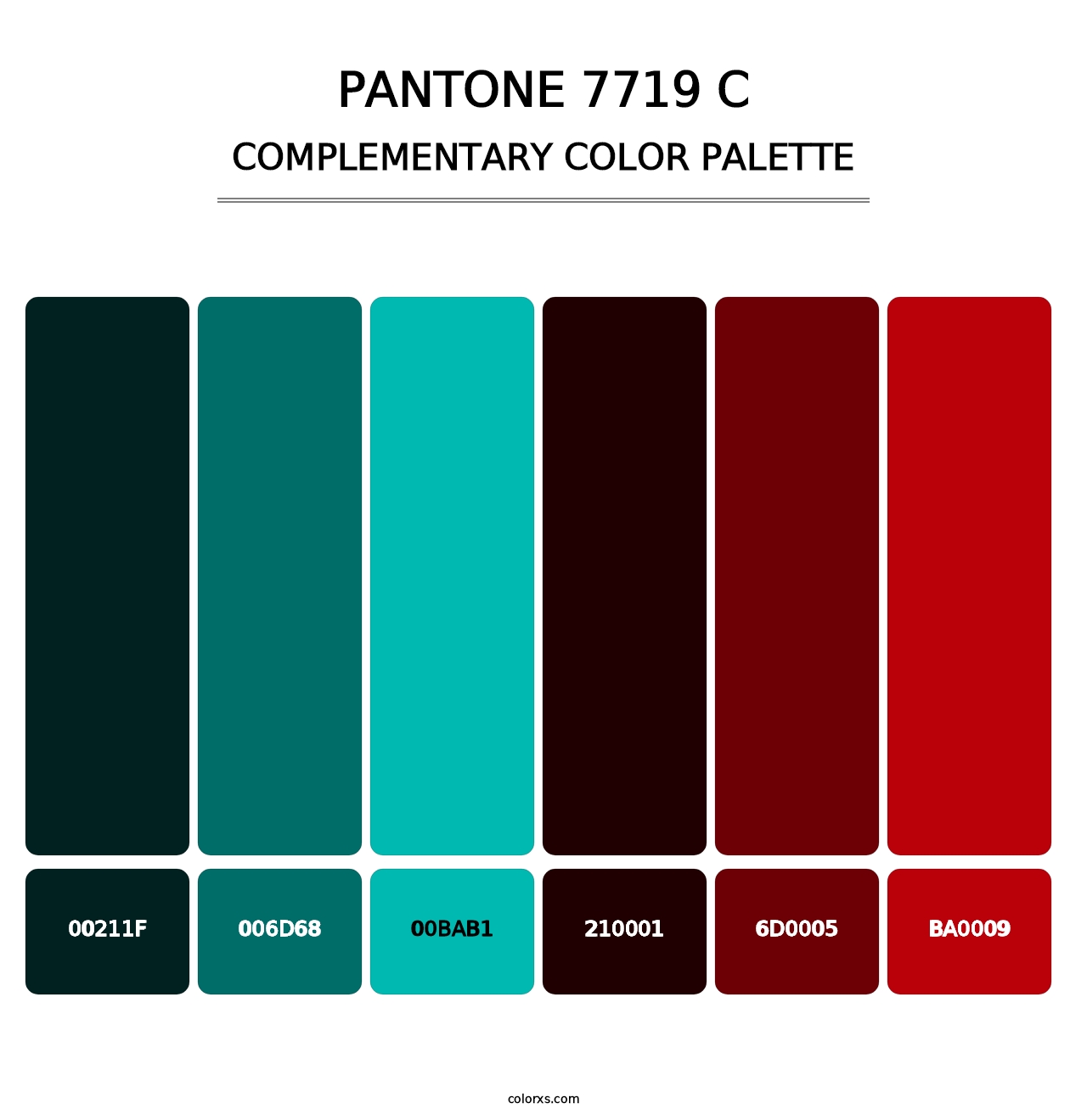 PANTONE 7719 C - Complementary Color Palette