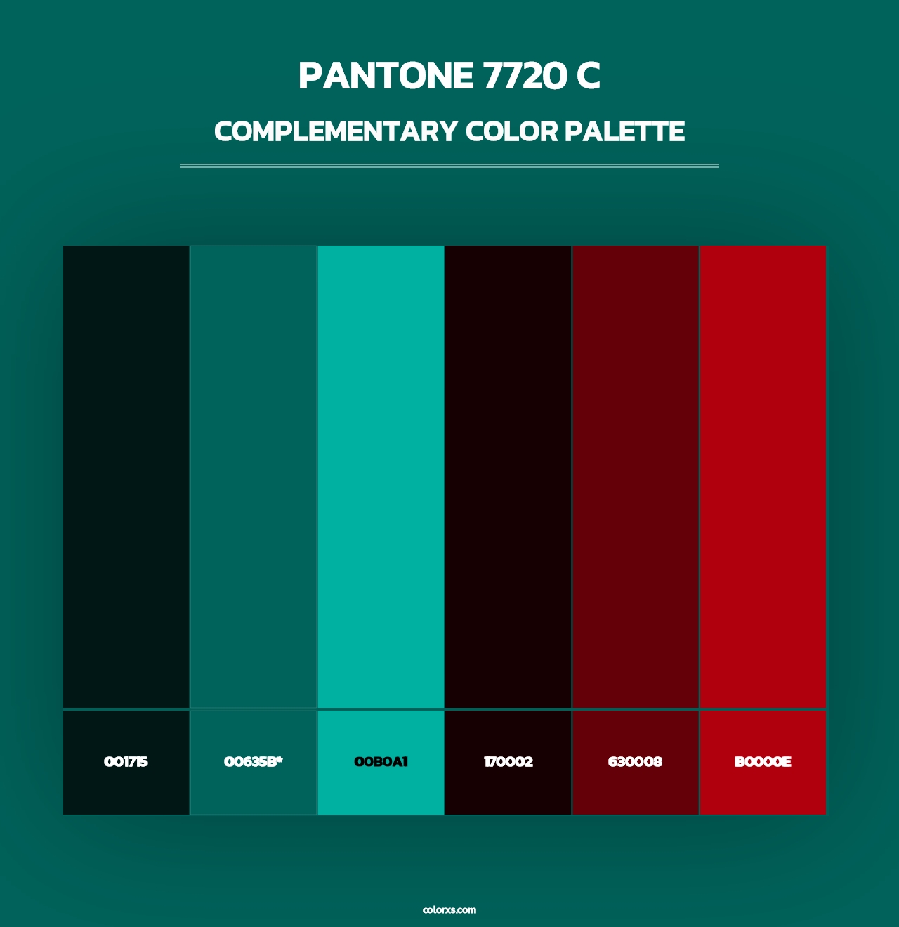 PANTONE 7720 C - Complementary Color Palette