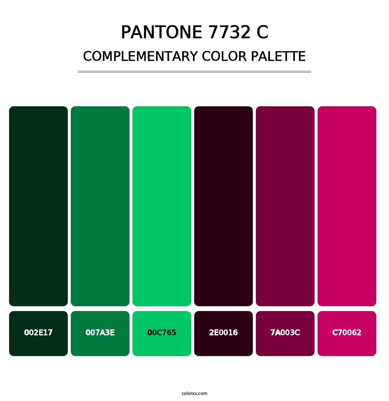 PANTONE 7732 C - Complementary Color Palette