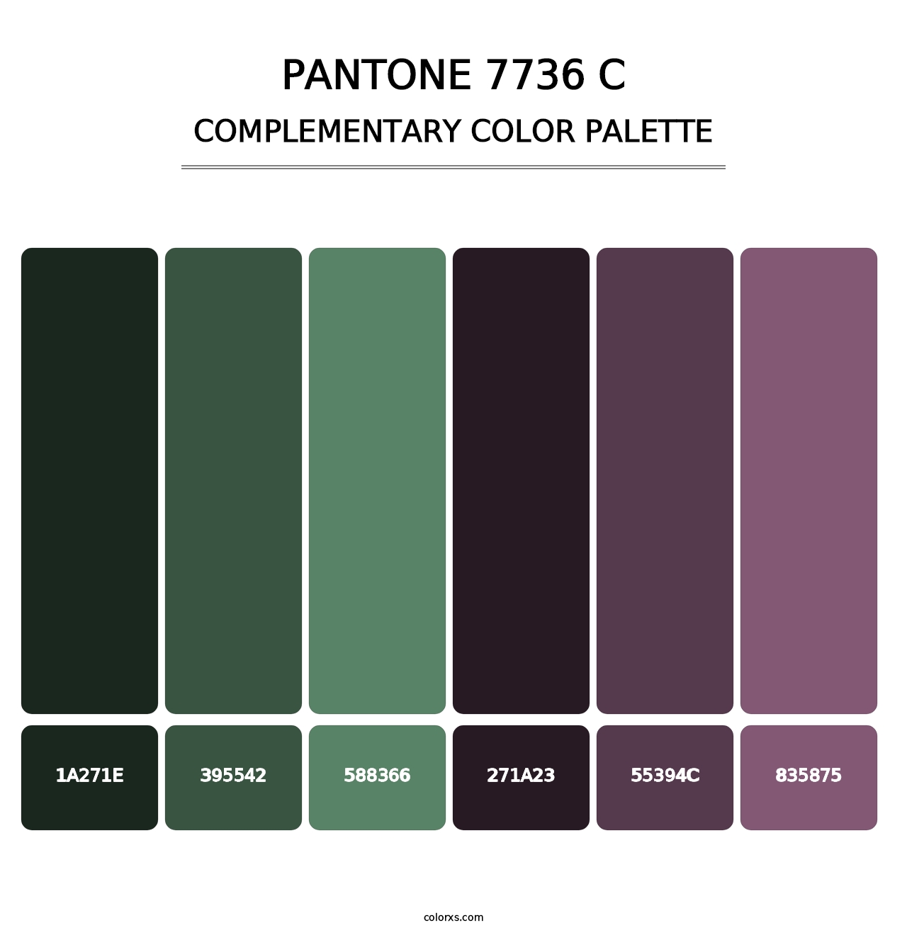 PANTONE 7736 C - Complementary Color Palette