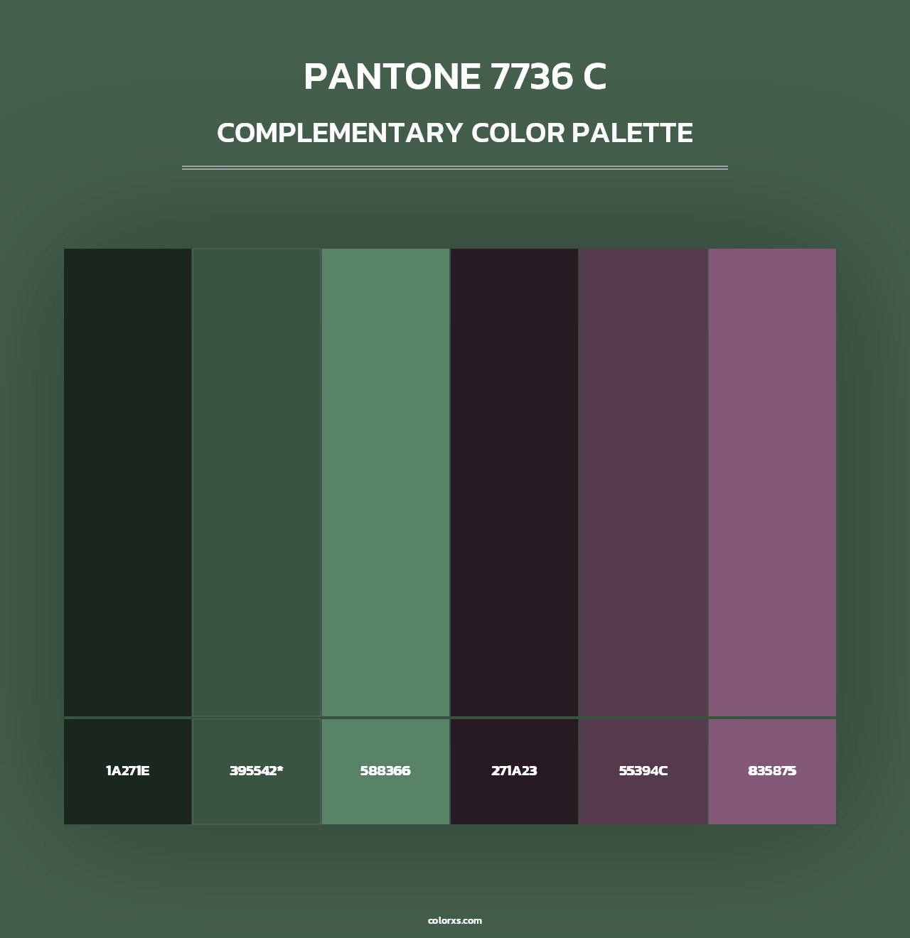 PANTONE 7736 C - Complementary Color Palette