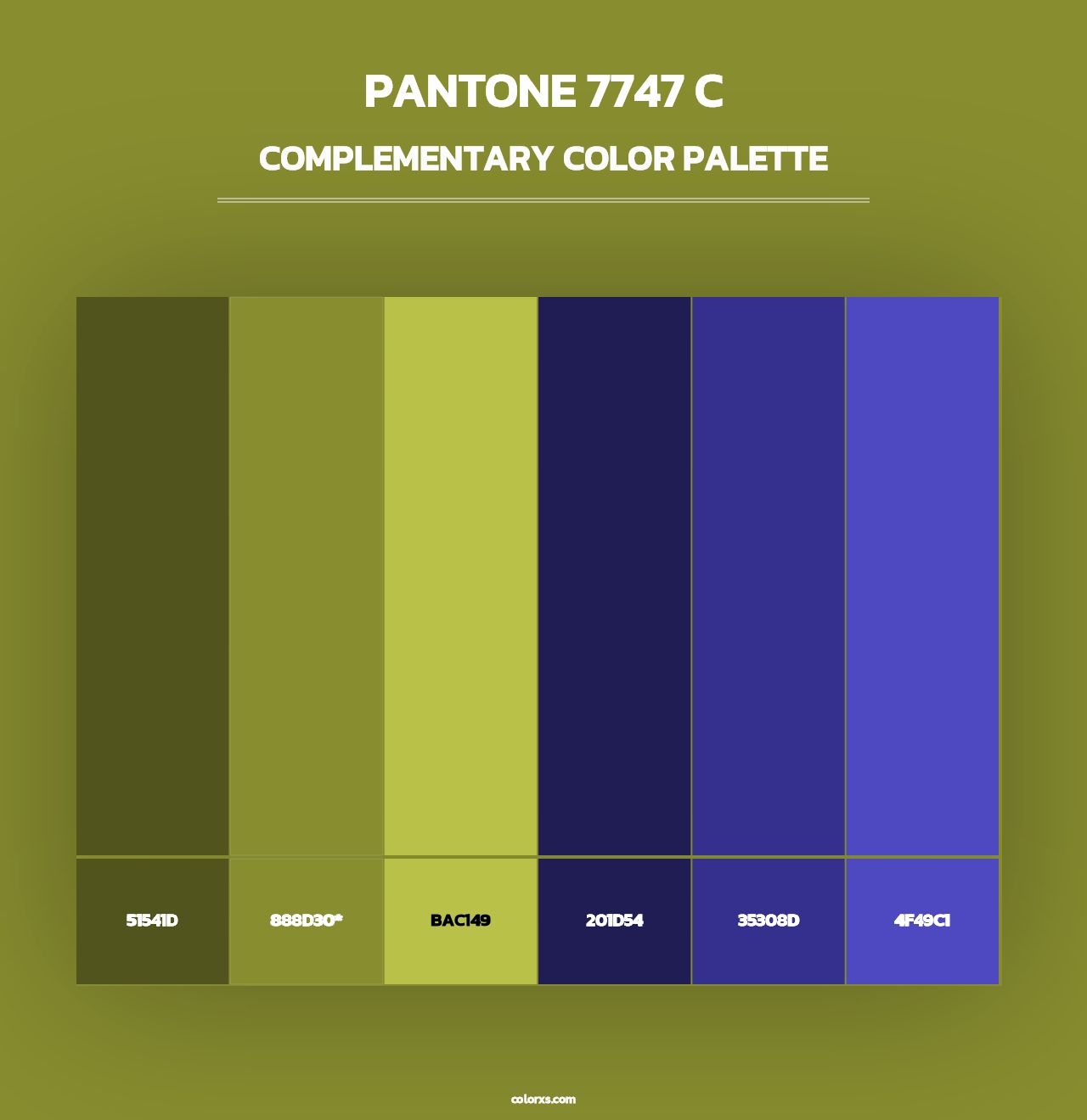 PANTONE 7747 C - Complementary Color Palette