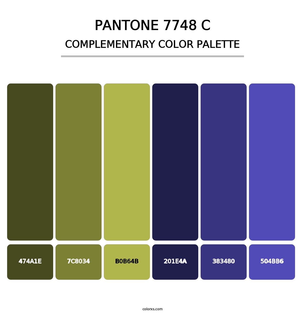 PANTONE 7748 C - Complementary Color Palette