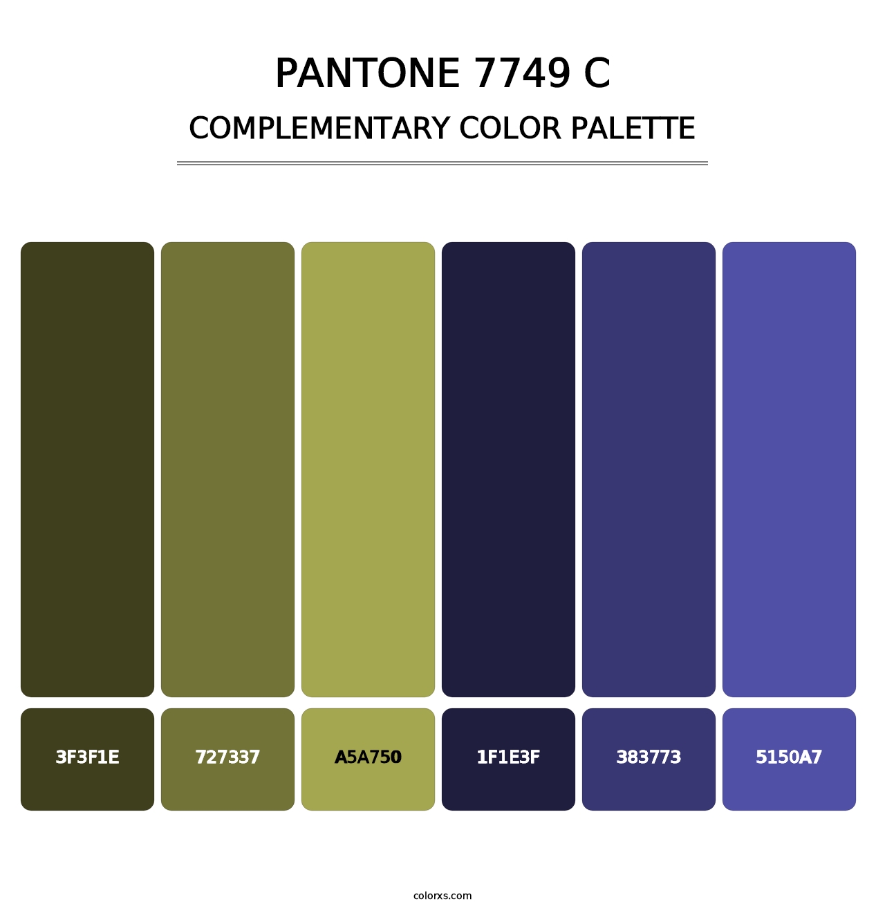PANTONE 7749 C - Complementary Color Palette