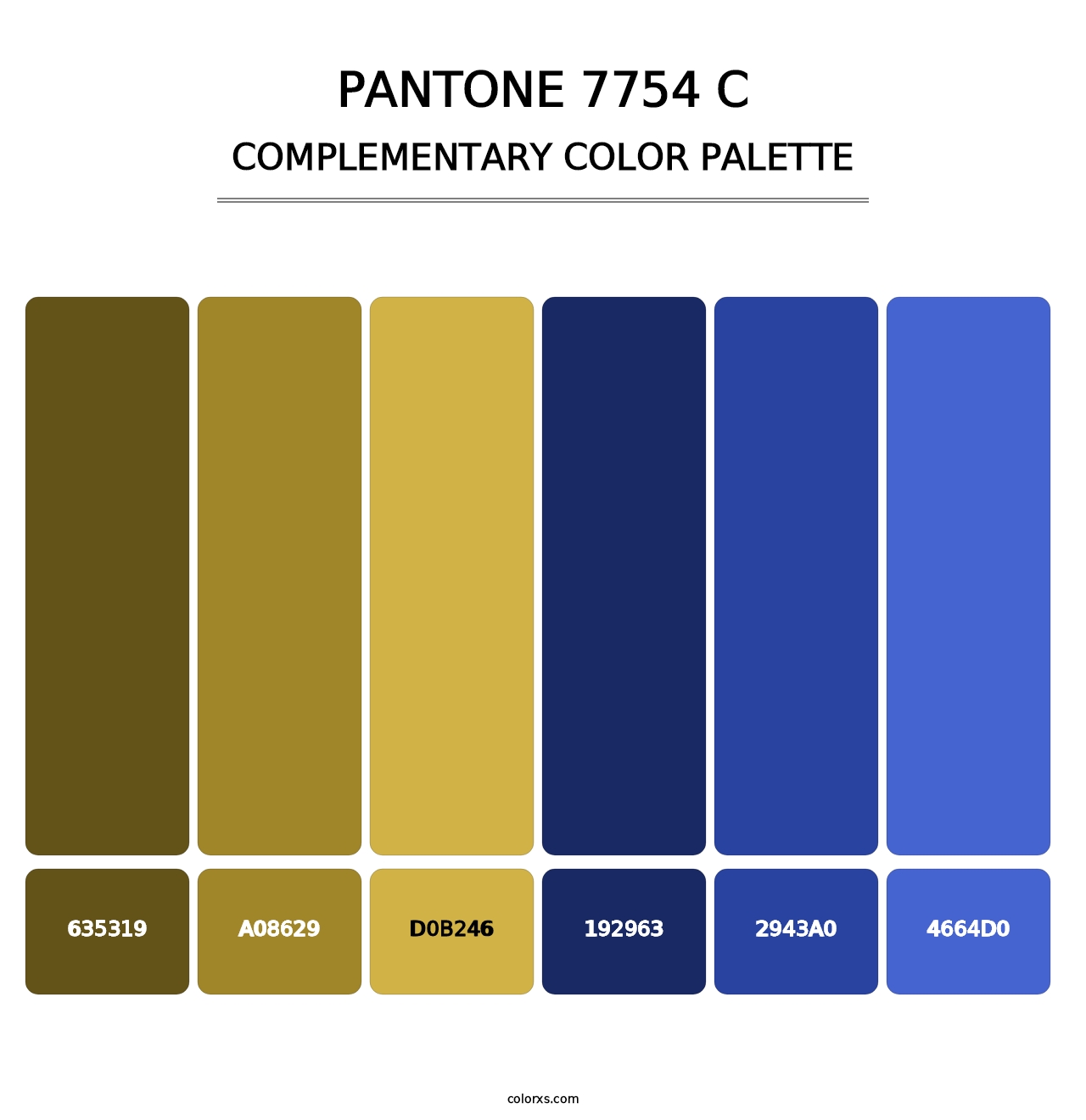 PANTONE 7754 C - Complementary Color Palette