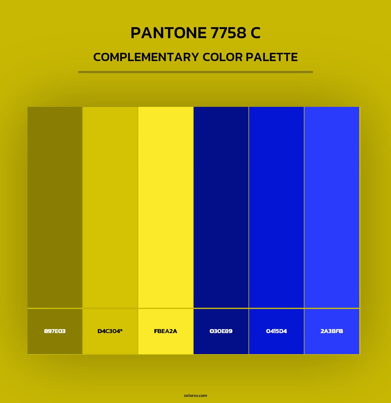 PANTONE 7758 C - Complementary Color Palette