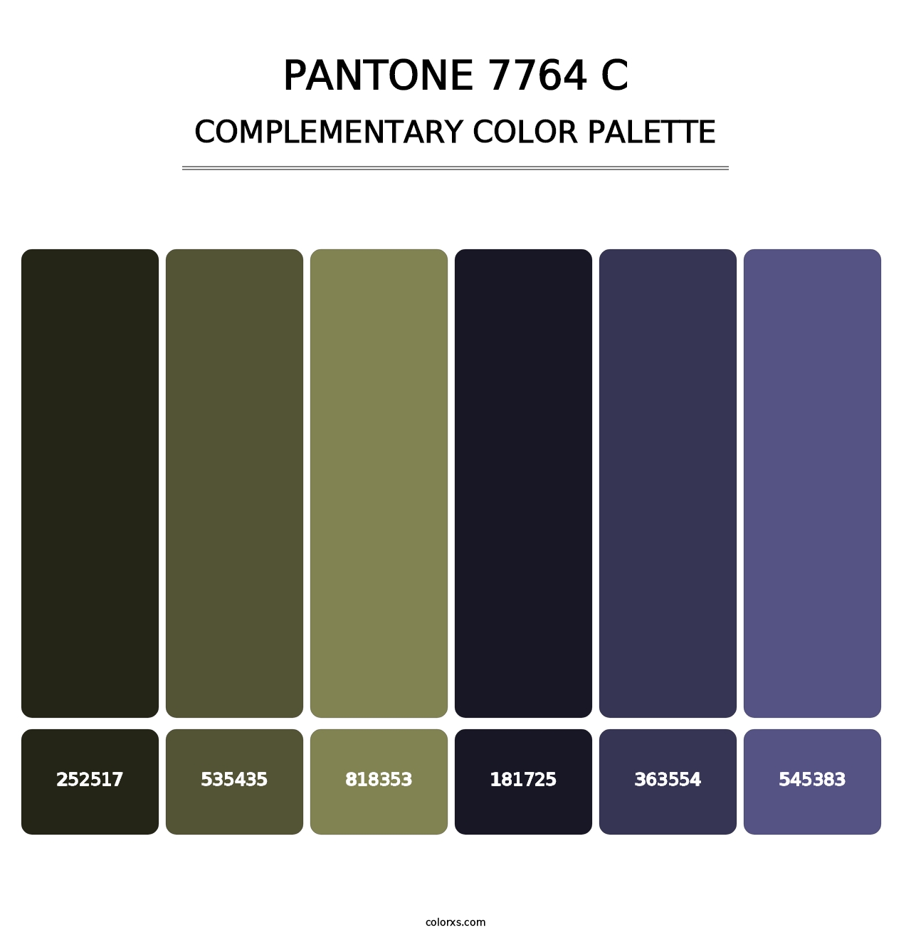 PANTONE 7764 C - Complementary Color Palette