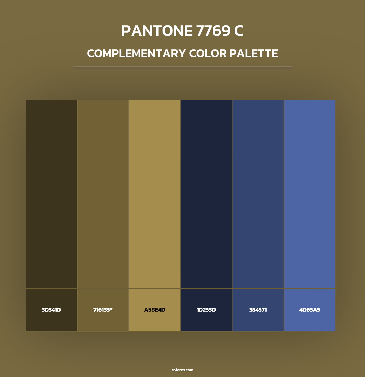 PANTONE 7769 C - Complementary Color Palette