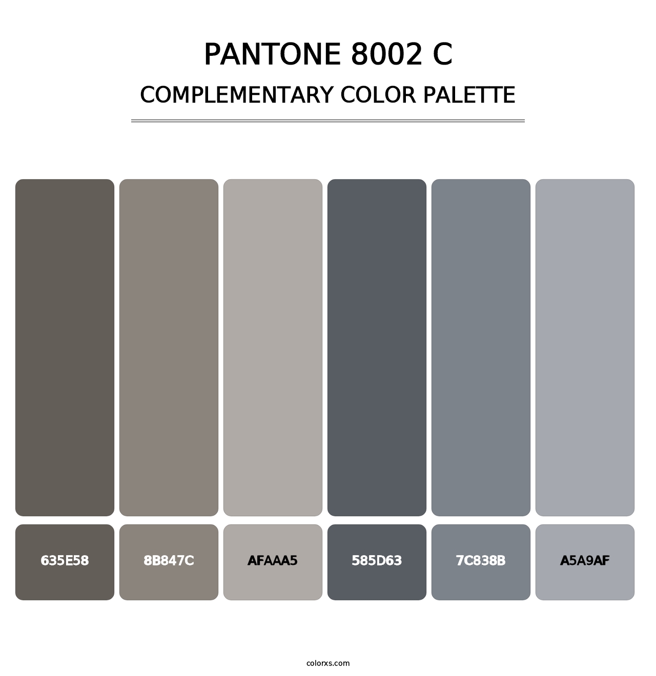 PANTONE 8002 C - Complementary Color Palette