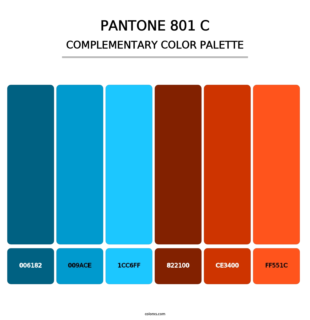 PANTONE 801 C - Complementary Color Palette