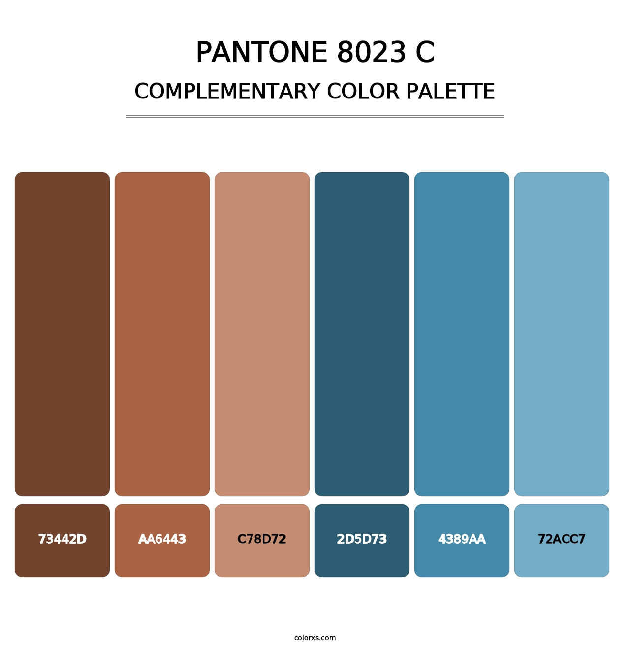 PANTONE 8023 C - Complementary Color Palette