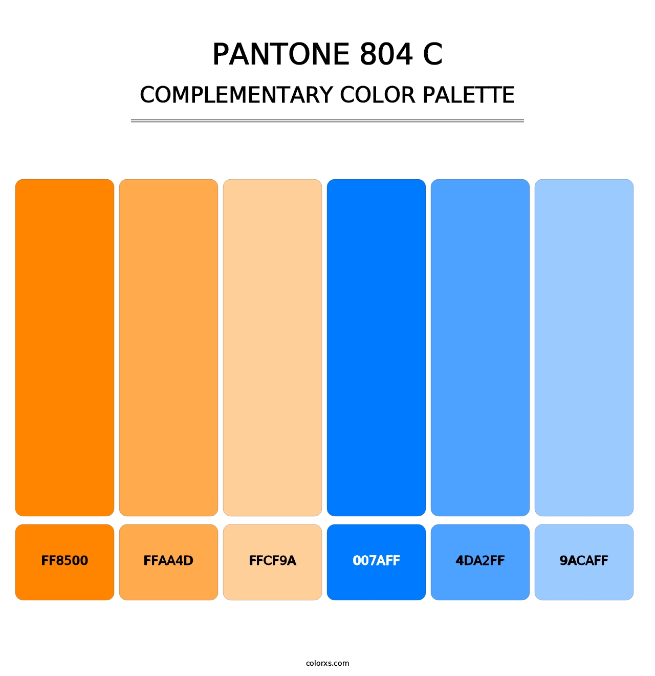 PANTONE 804 C - Complementary Color Palette