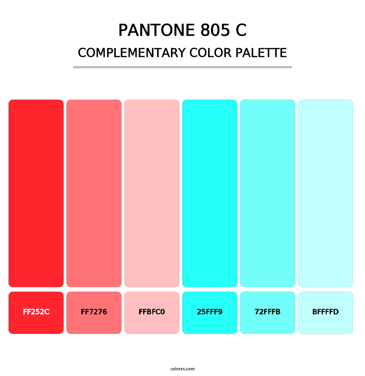 PANTONE 805 C - Complementary Color Palette