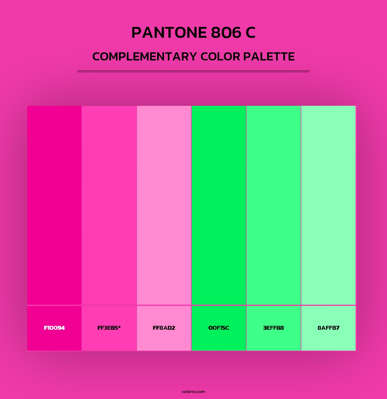 PANTONE 806 C - Complementary Color Palette