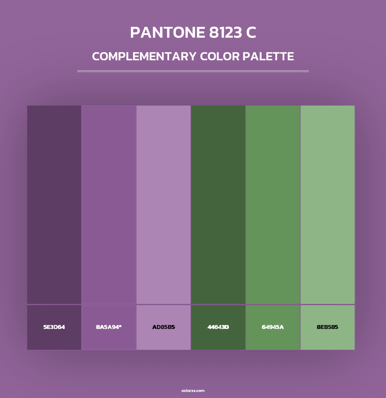 PANTONE 8123 C - Complementary Color Palette