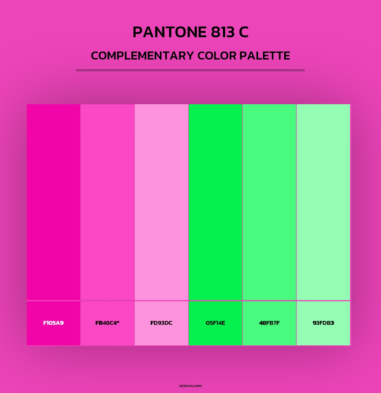 PANTONE 813 C - Complementary Color Palette