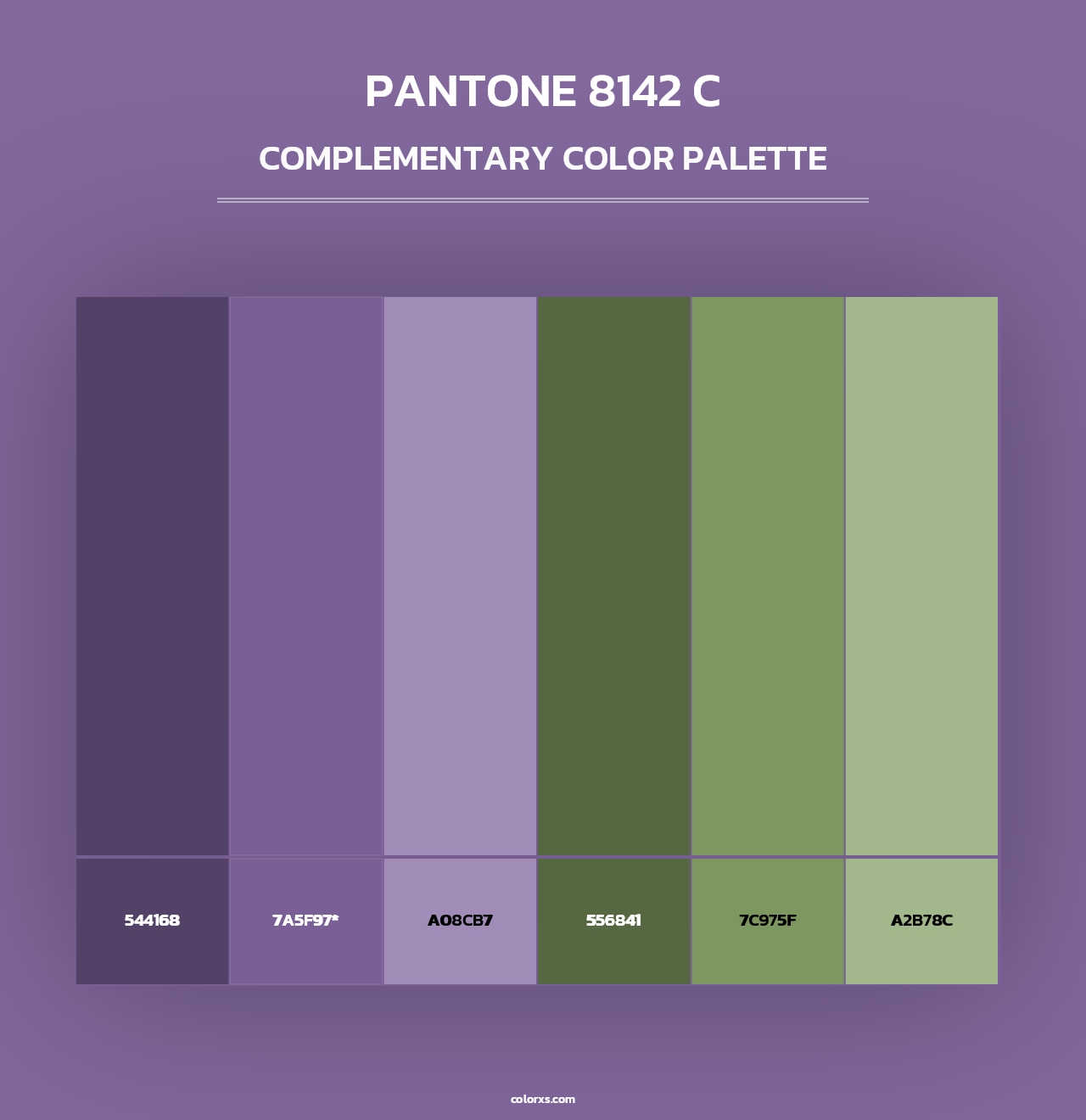 PANTONE 8142 C - Complementary Color Palette