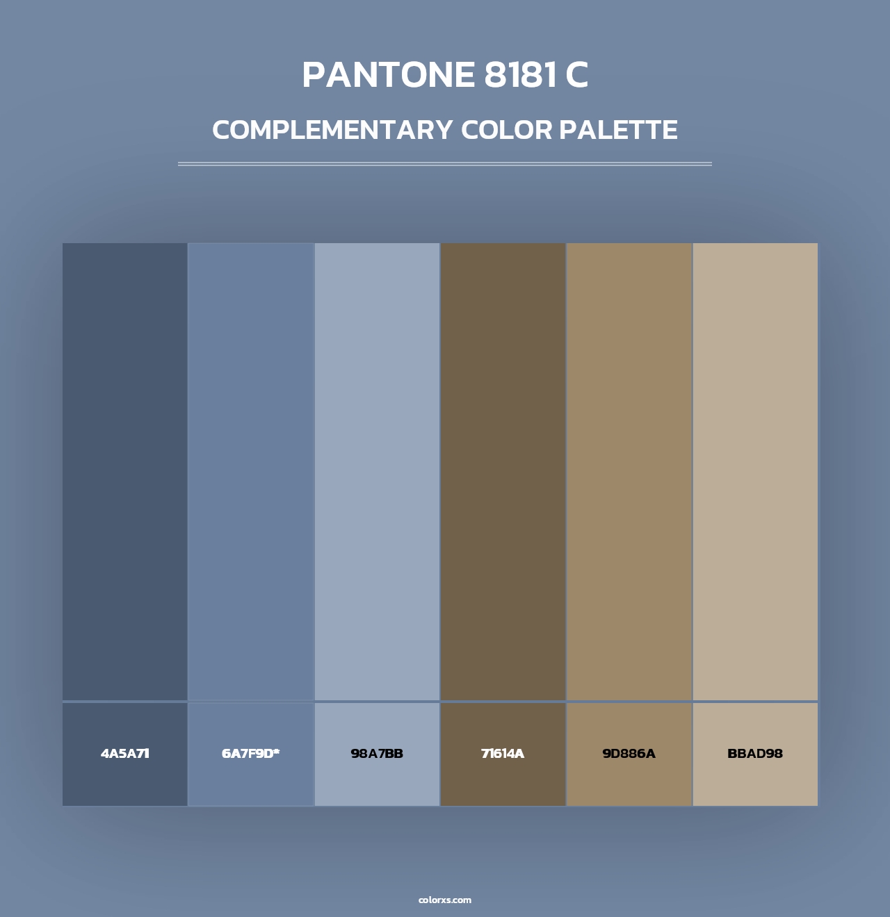 PANTONE 8181 C - Complementary Color Palette