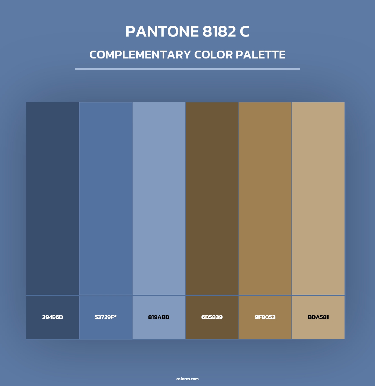 PANTONE 8182 C - Complementary Color Palette
