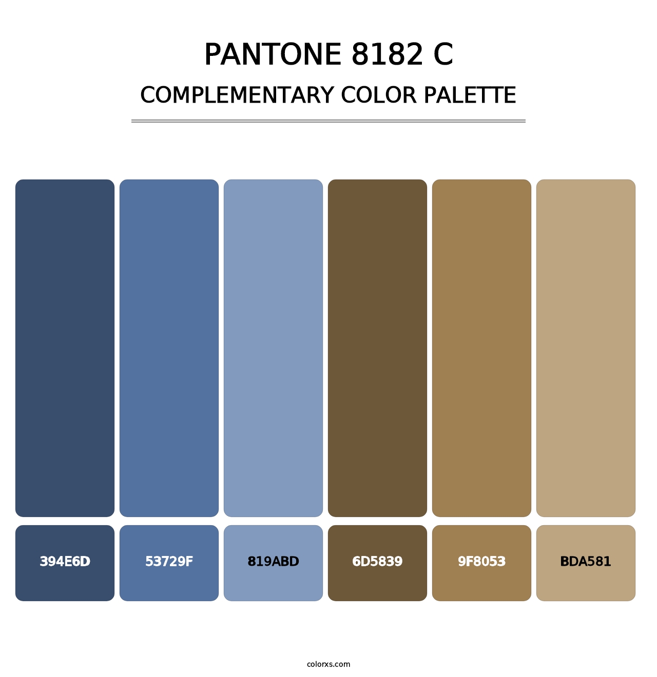 PANTONE 8182 C - Complementary Color Palette