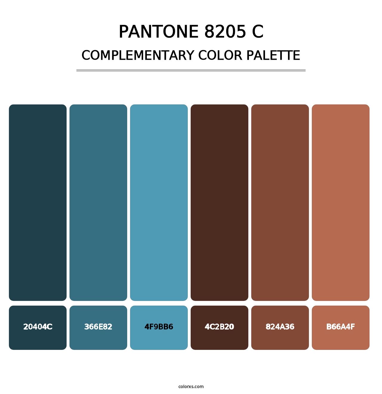 PANTONE 8205 C - Complementary Color Palette