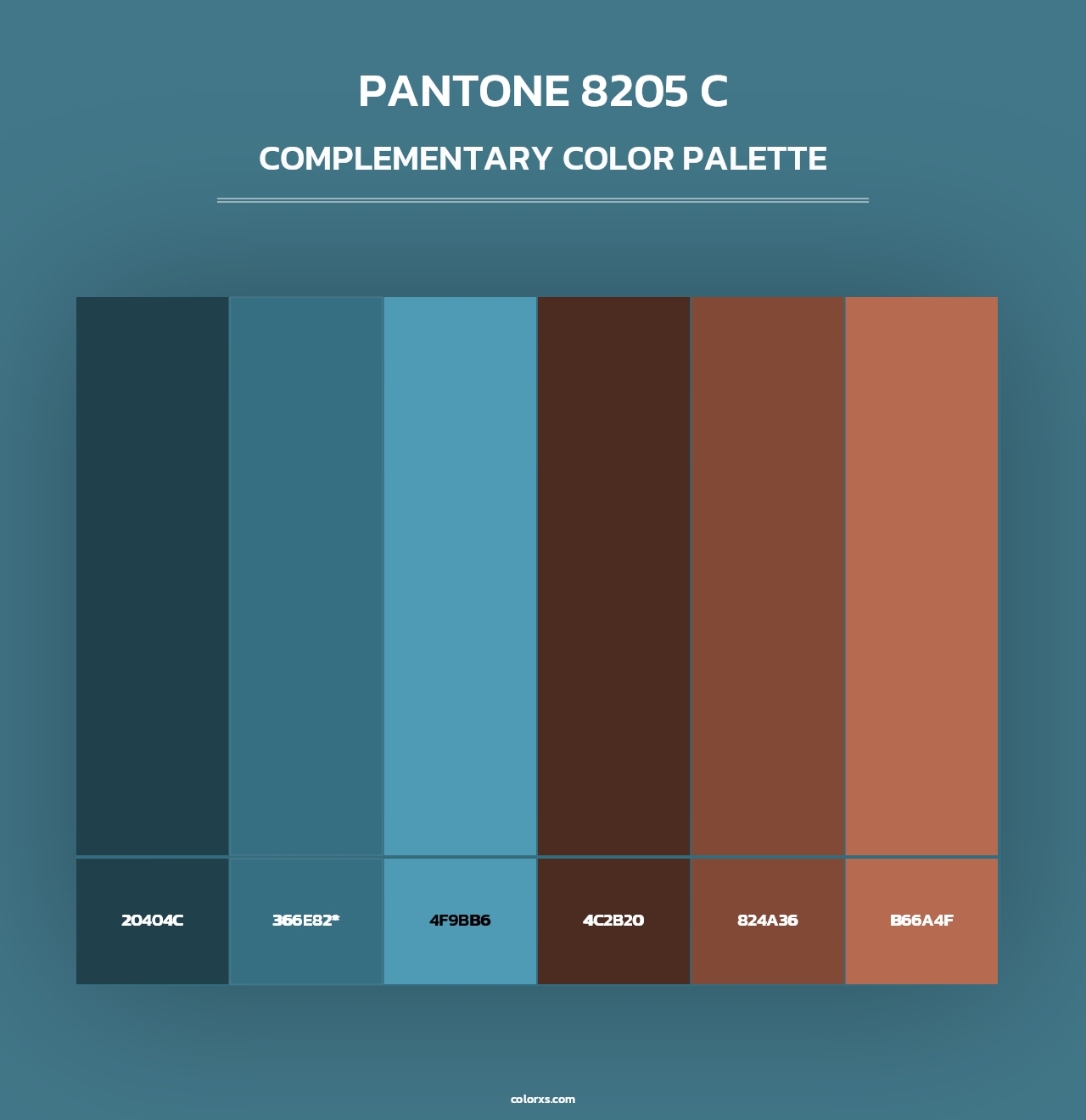 PANTONE 8205 C - Complementary Color Palette