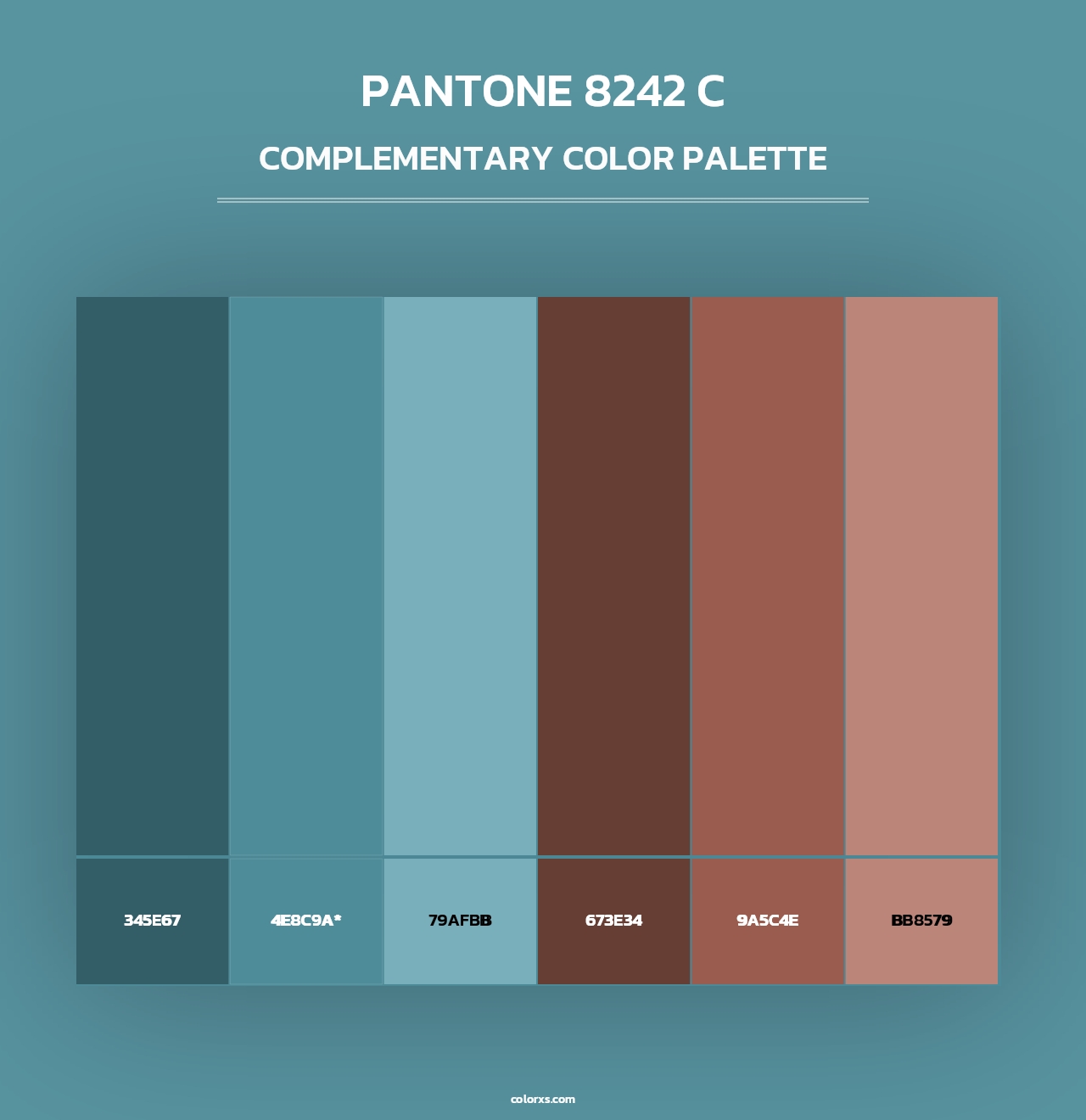 PANTONE 8242 C - Complementary Color Palette