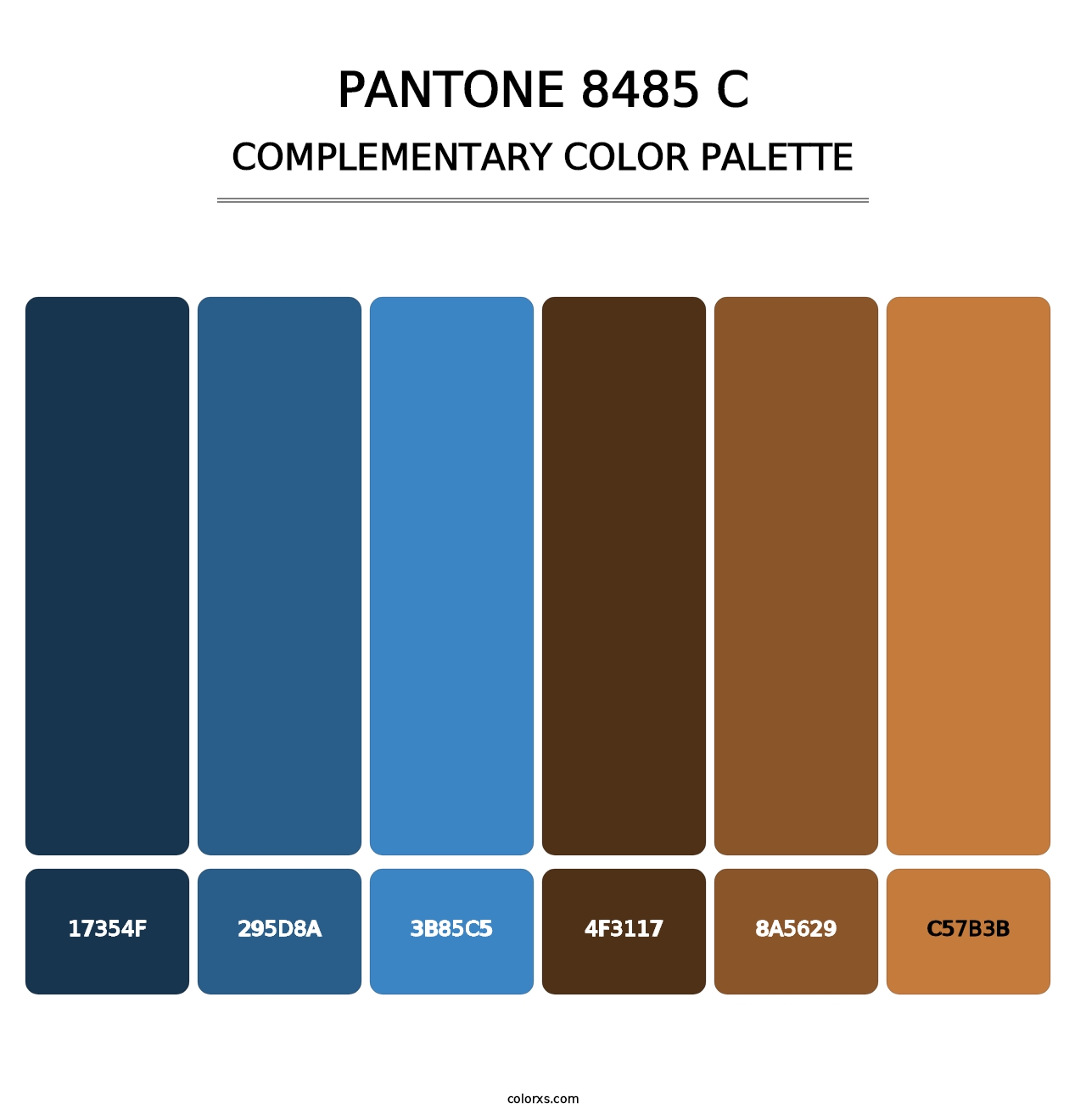 PANTONE 8485 C - Complementary Color Palette