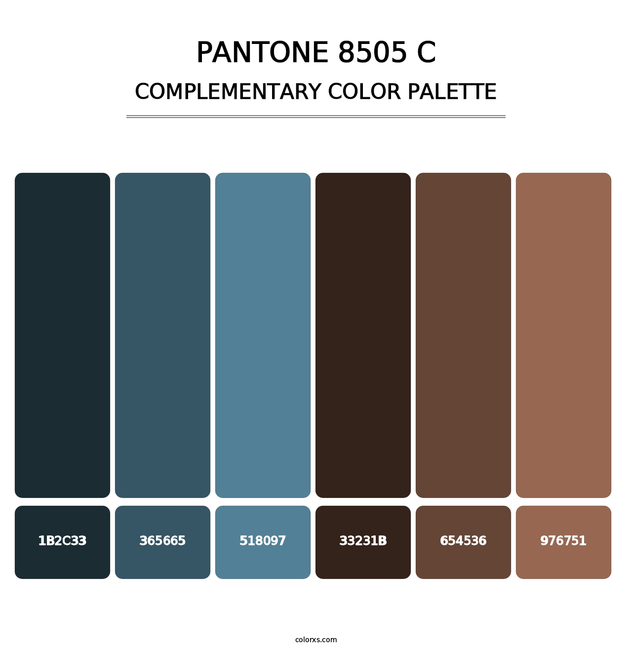 PANTONE 8505 C - Complementary Color Palette