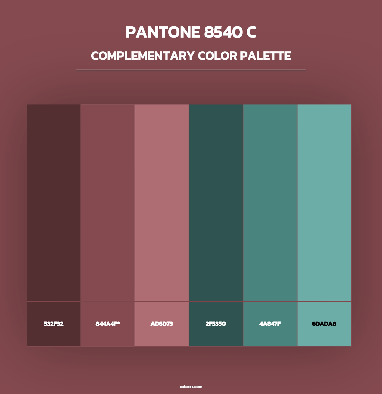 PANTONE 8540 C - Complementary Color Palette