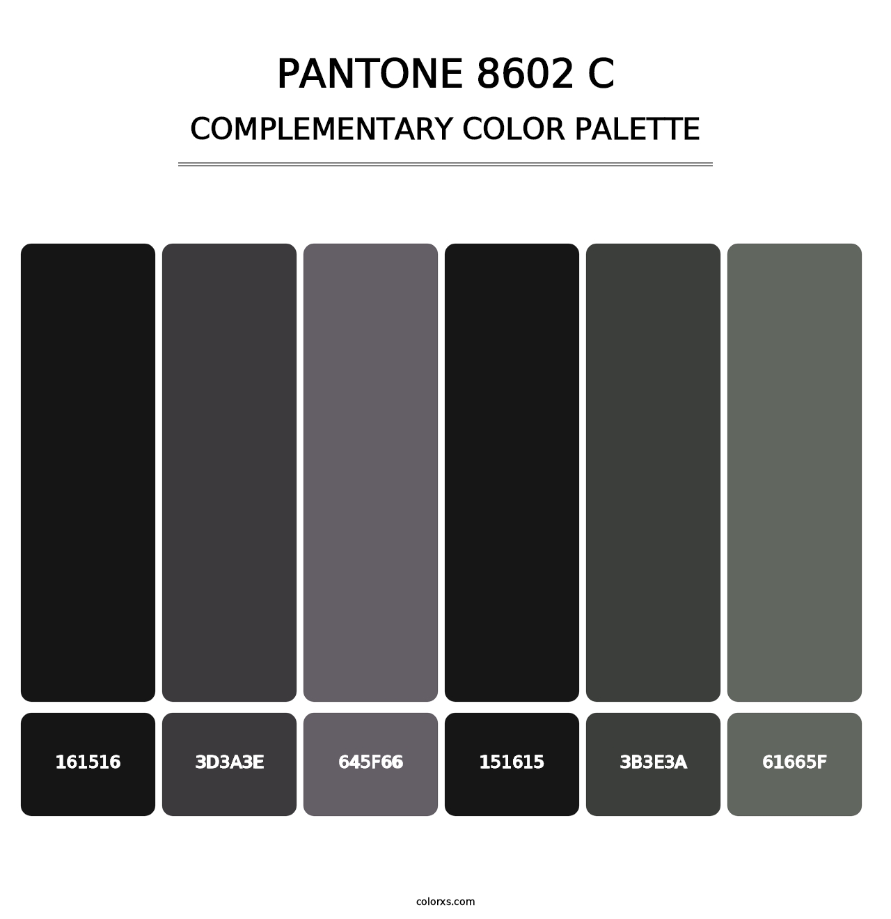 PANTONE 8602 C - Complementary Color Palette