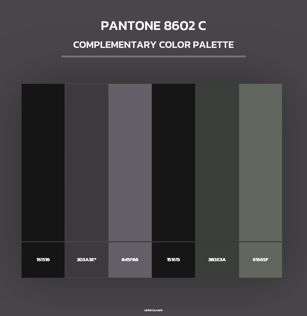 PANTONE 8602 C - Complementary Color Palette