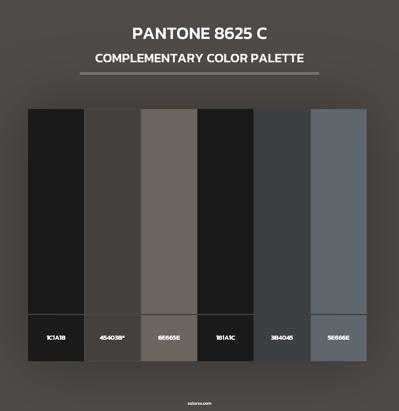 PANTONE 8625 C - Complementary Color Palette