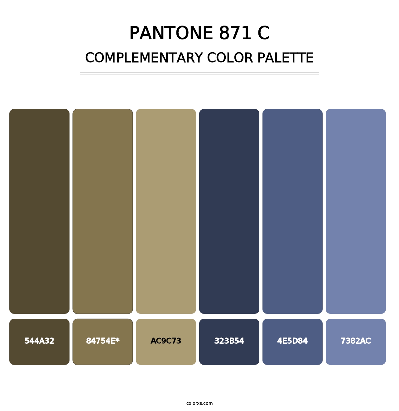 PANTONE 871 C - Complementary Color Palette