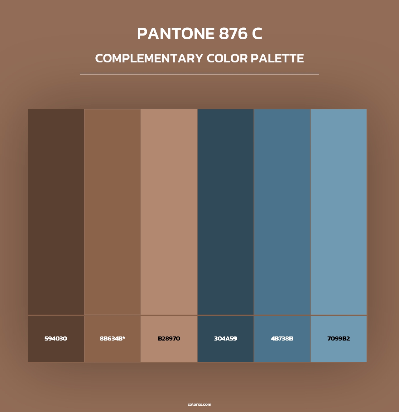 PANTONE 876 C - Complementary Color Palette