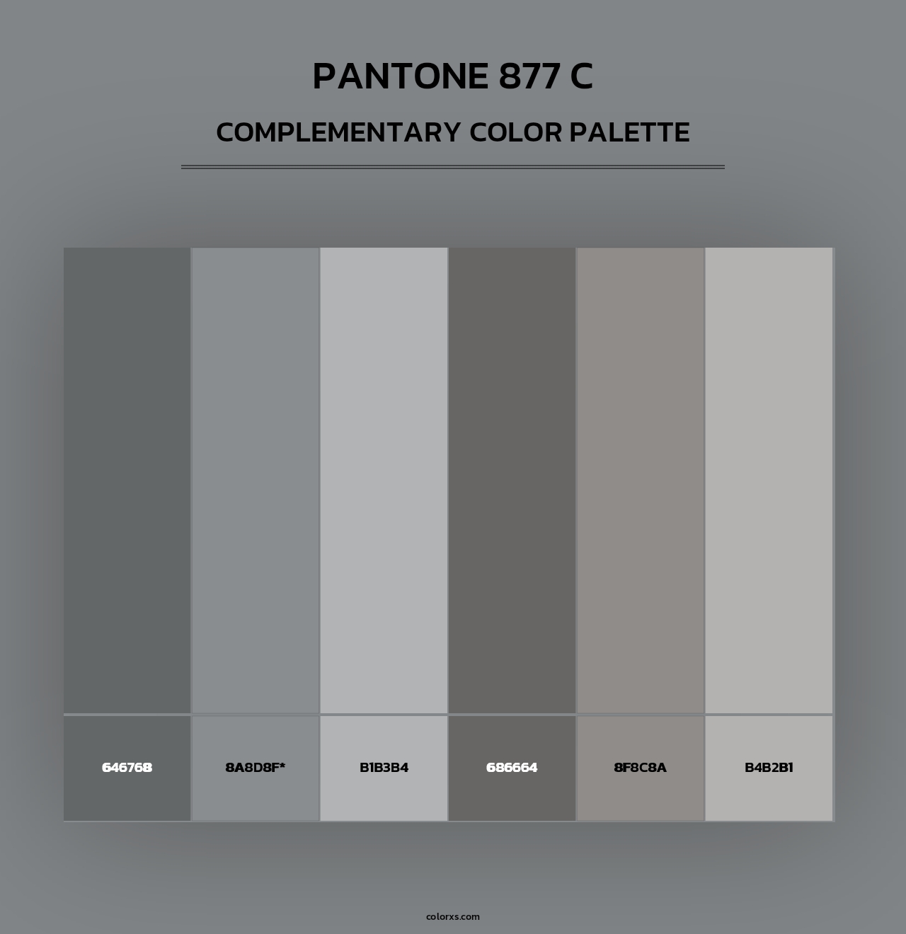 PANTONE 877 C - Complementary Color Palette