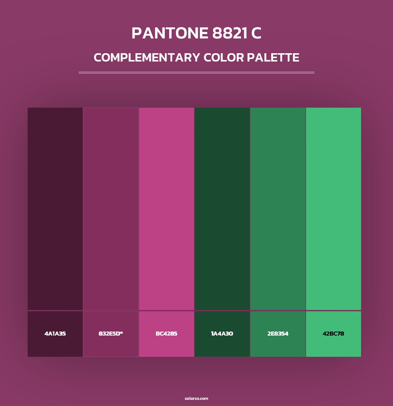 PANTONE 8821 C - Complementary Color Palette