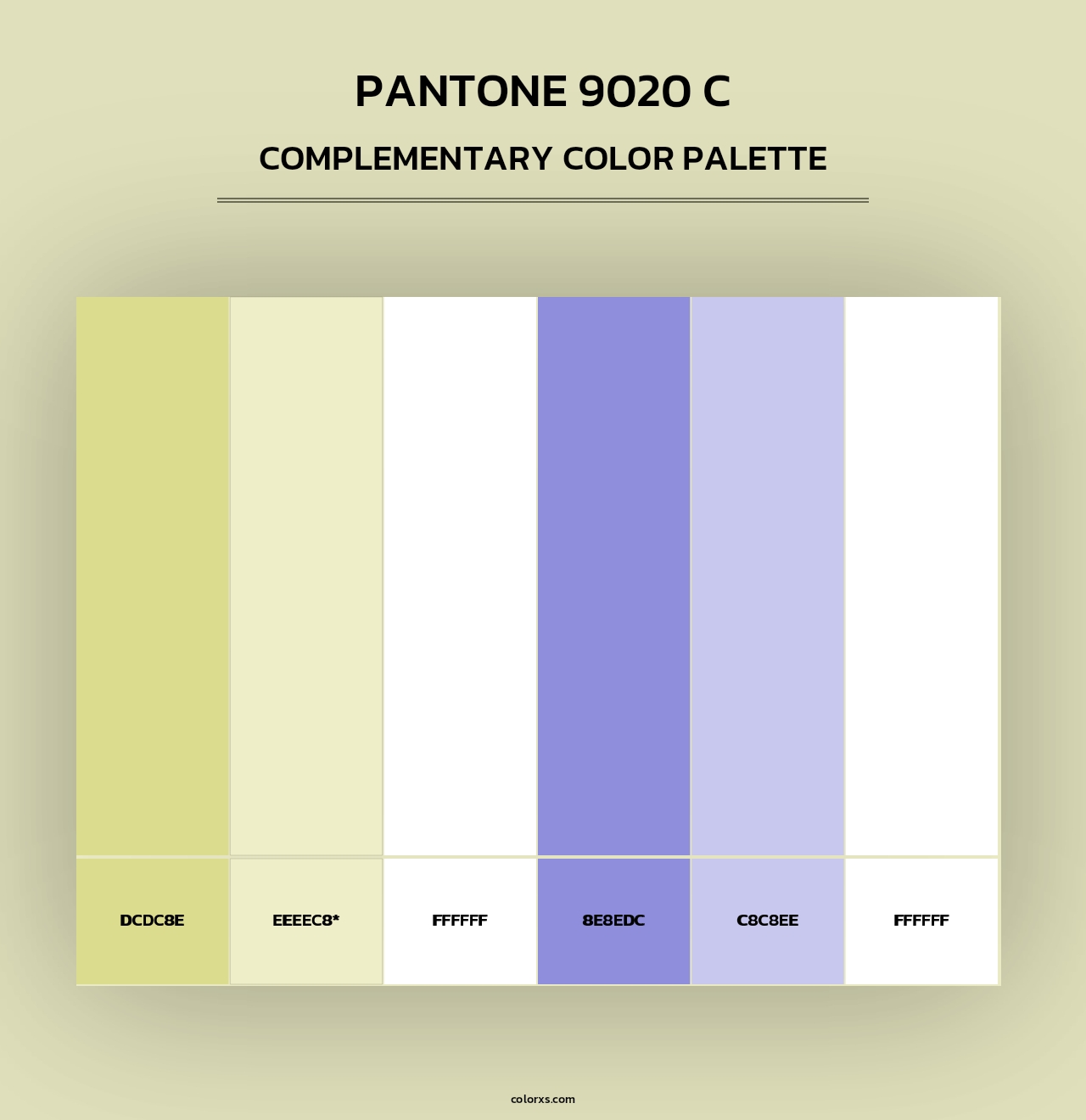 PANTONE 9020 C - Complementary Color Palette