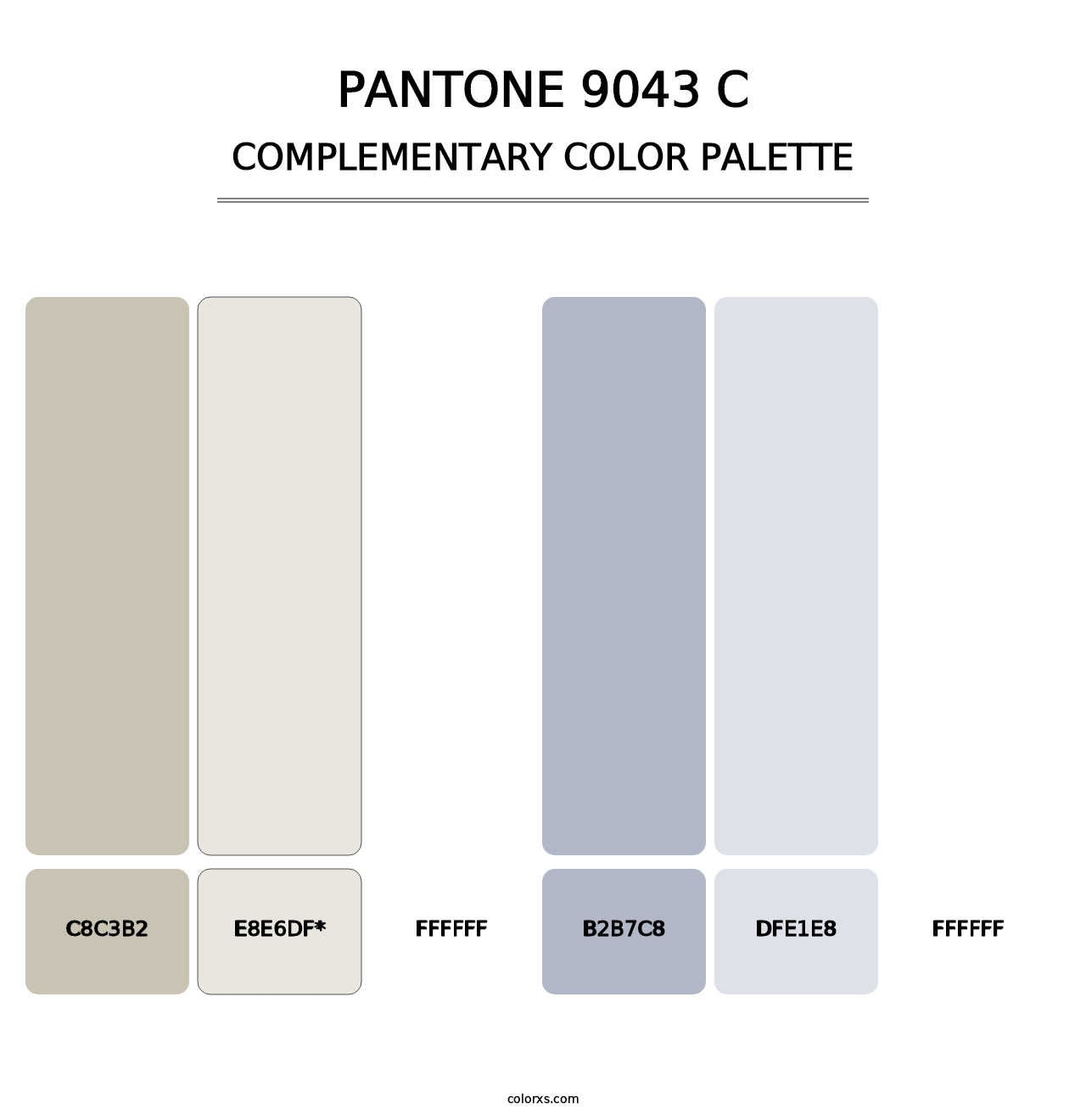 PANTONE 9043 C - Complementary Color Palette