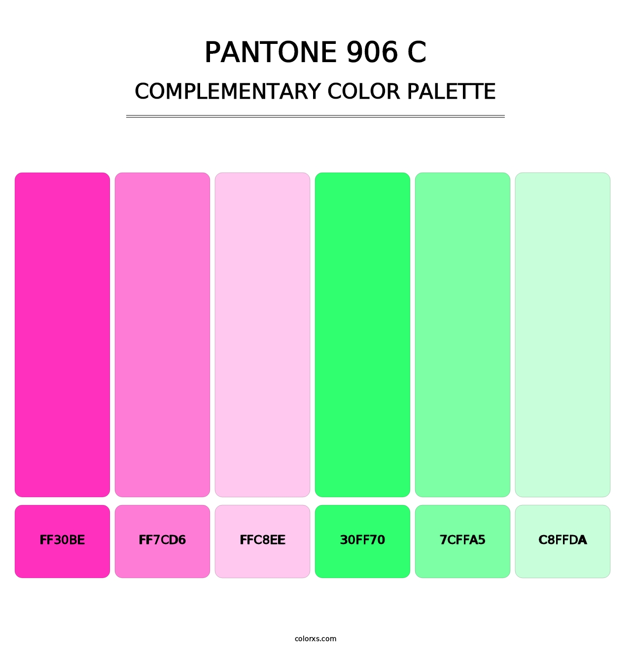 PANTONE 906 C - Complementary Color Palette