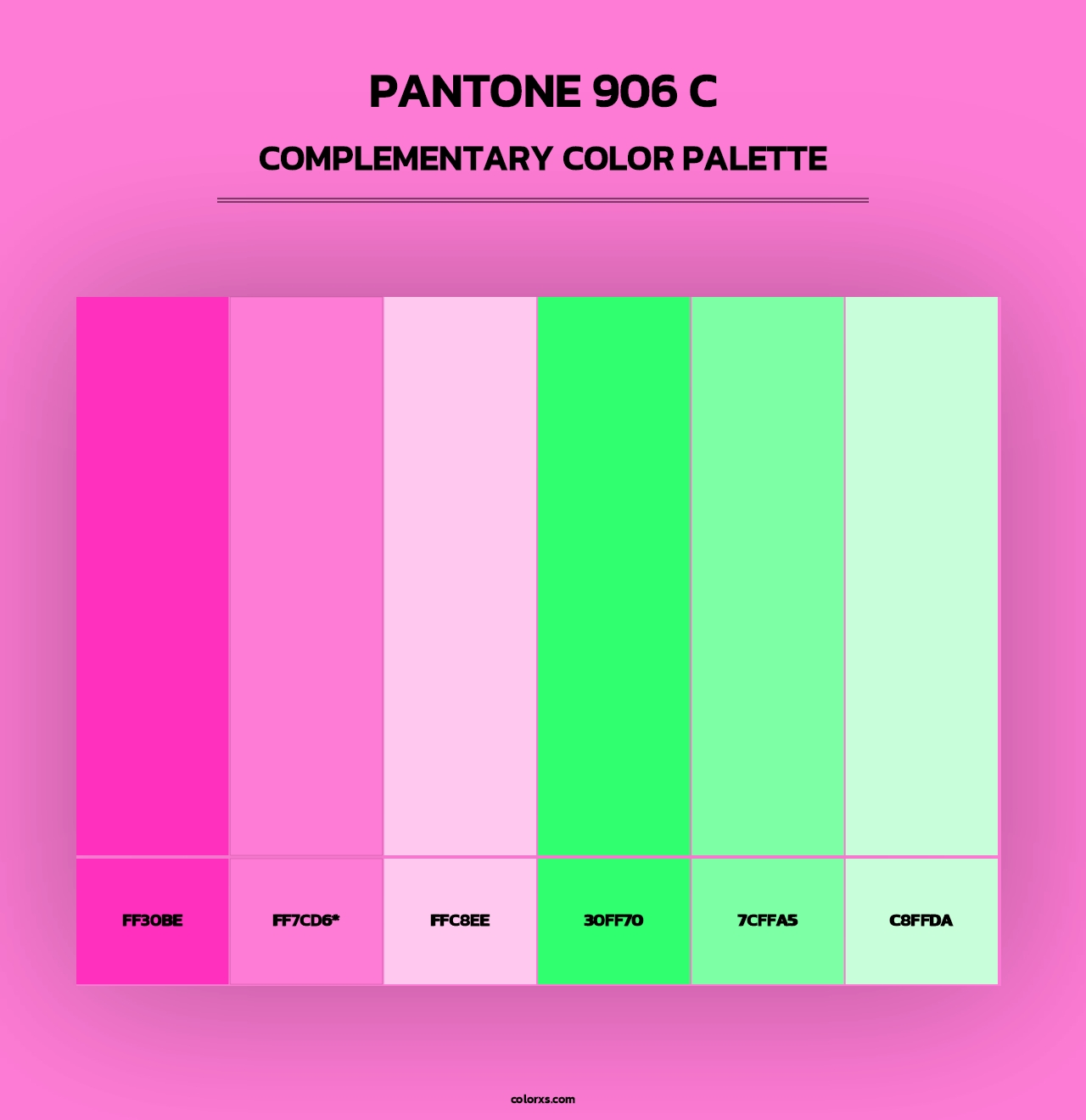 PANTONE 906 C - Complementary Color Palette